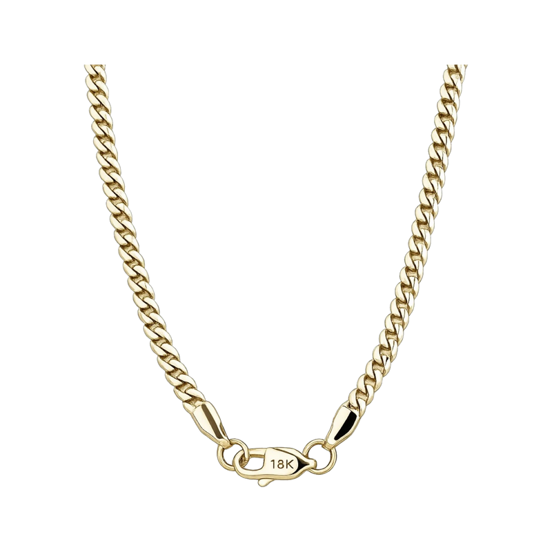 Amaranthus Gold 18k gold plated Cuban link chain bracelet made of titanium. Water and sweat resistant.