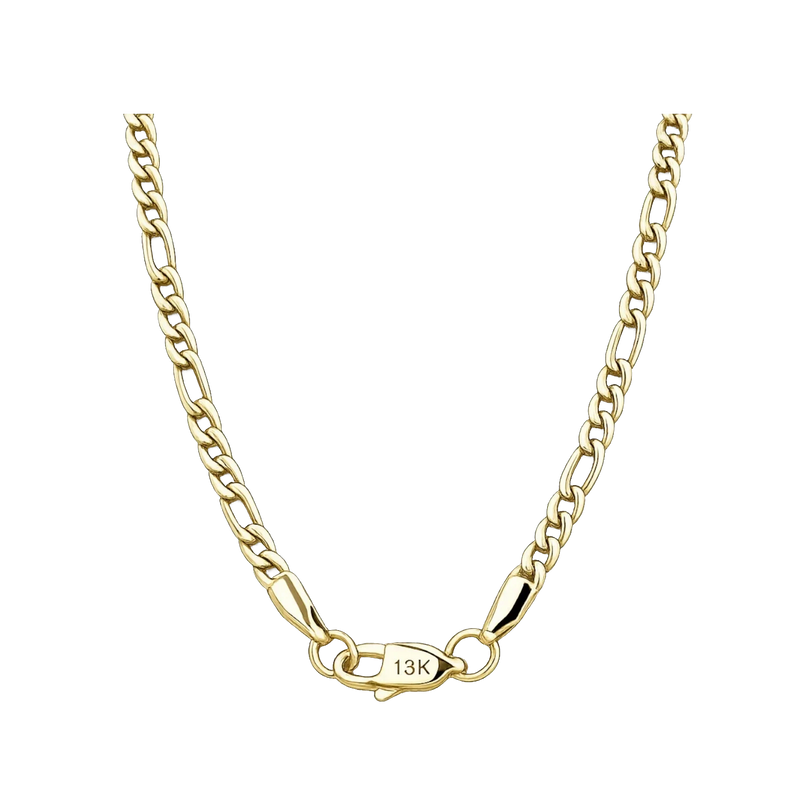 Amaranthus Gold 18k gold plated titanium curb chain necklace with lobster clasp. Water and sweat resistant.