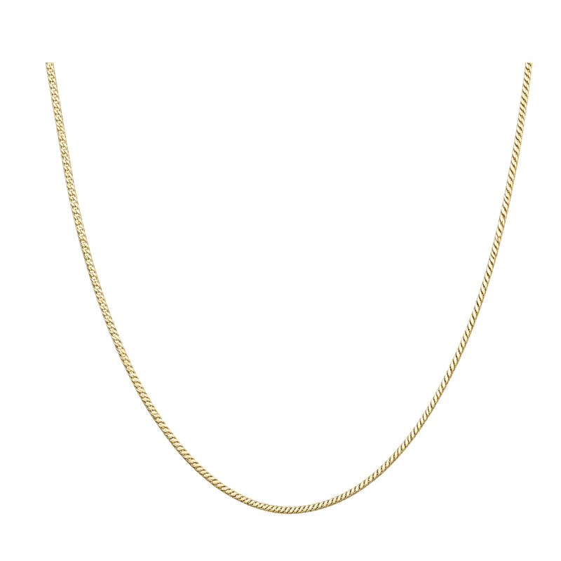 Amaranthus Gold 18k gold plated titanium Singapore chain necklace, water and sweat resistant.